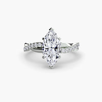 Thumbnail for The Emerald Twist Pavé Ring