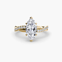 Thumbnail for The Emerald Twist Pavé Ring