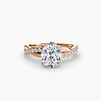 Thumbnail for The Emerald Twist Pavé Ring