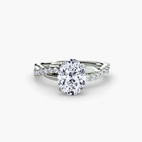 Thumbnail for The Emerald Twist Pavé Ring