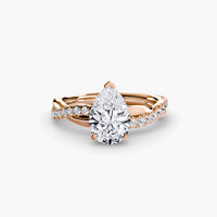 Thumbnail for The Emerald Twist Pavé Ring