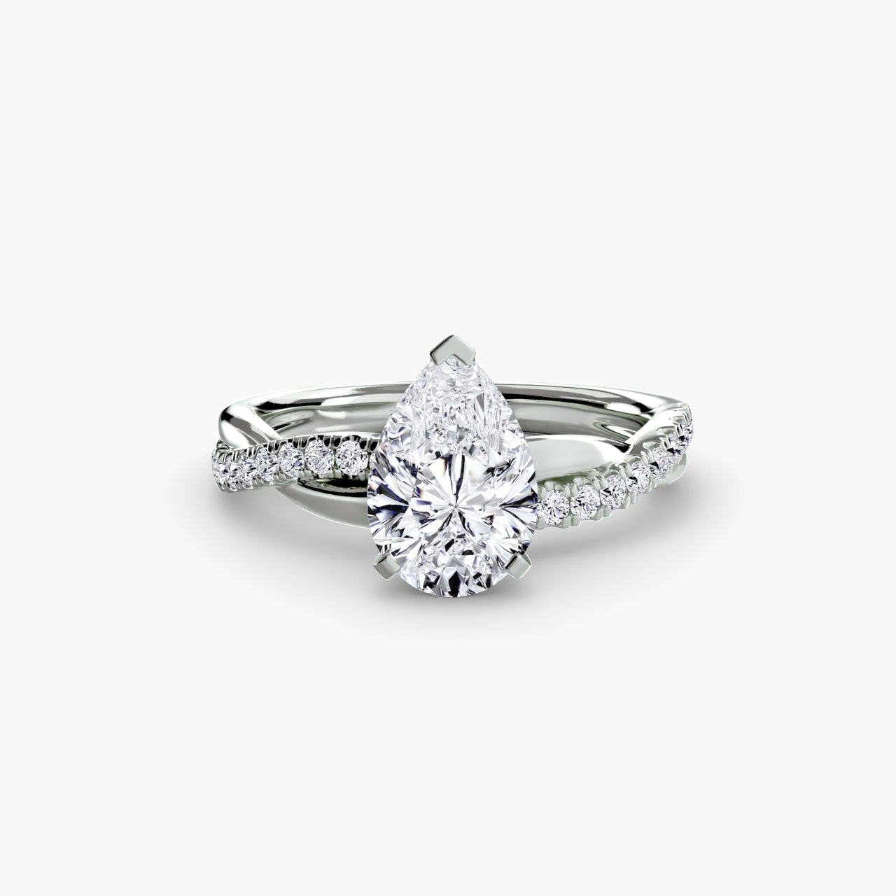The Emerald Twist Pavé Ring