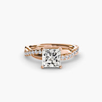 Thumbnail for The Emerald Twist Pavé Ring