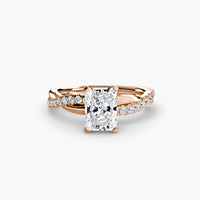 Thumbnail for The Emerald Twist Pavé Ring