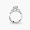 Three Stone with Pavé Shoulders
