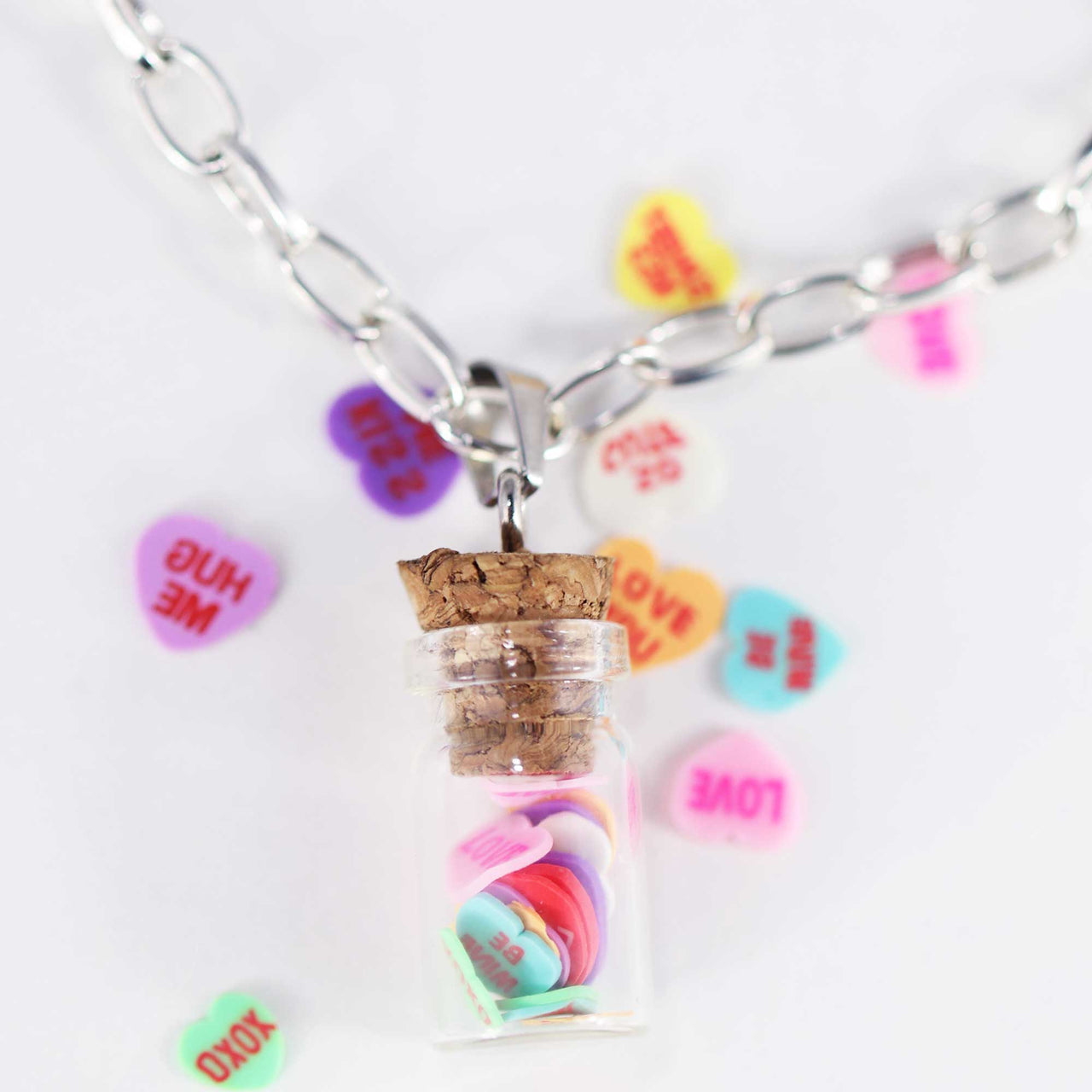 bottle of hearts bracelet
