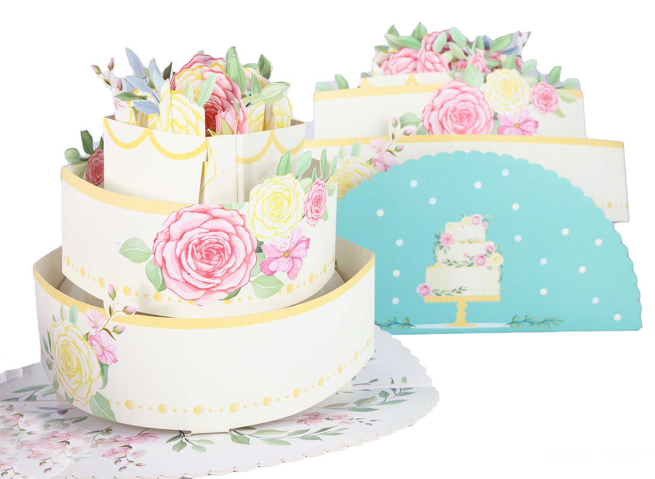 Floral Cake Pop Up Card