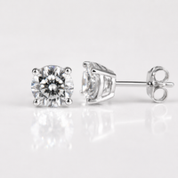Thumbnail for Moissanite Stud Earrings 925 Silver
