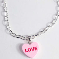 Thumbnail for pink love heart bracelet