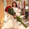 Long Stem Roses  | Giant Roses Premium Jumbo Red Long Stem Roses - 50 Stems / Long *24 Inches*