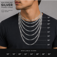 Thumbnail for 925 Sterling Silver Figaro Chain (7mm)