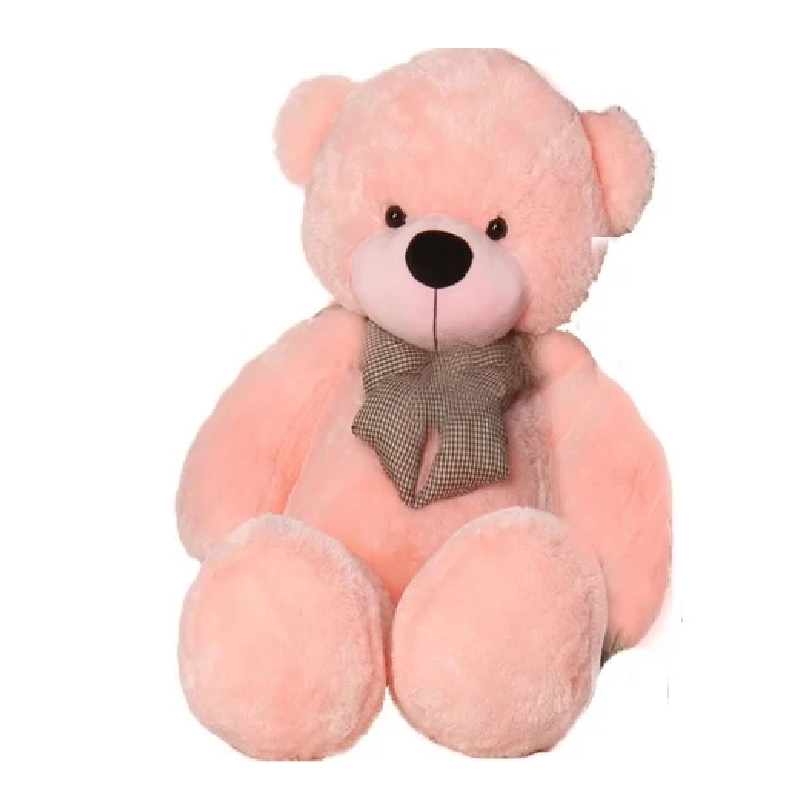 Plush 12 Pink Bear with Pink Bow (1 Set of 4)