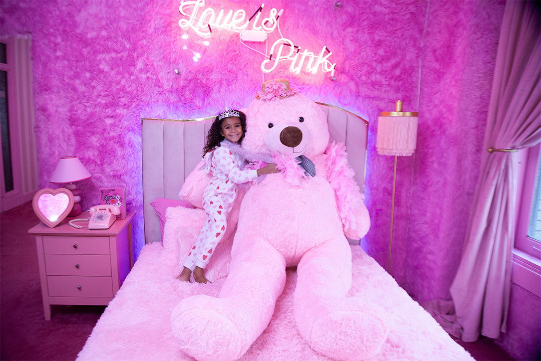 pink giant teddy bear\